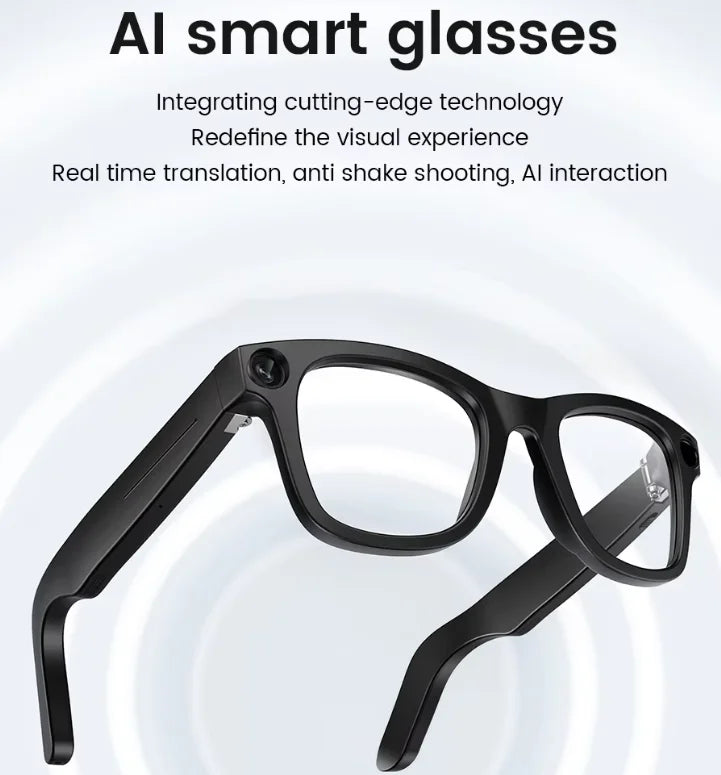 New E02 Meta Smart Glasses with Camera 800W WIFI Transfer Gesture Control ChatGPT Men Women Outdoor AI Smart Glasses