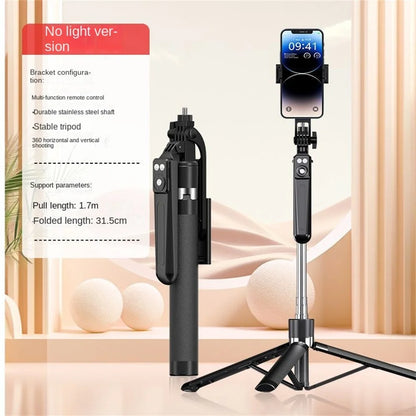 MEUYAG 170cm 360 ° rotation Selfie Stick with Wireless Bluetooth Extended Tripod with Remote Shutter for smartphone Android ios