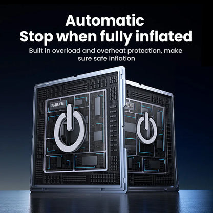 UGREEN Car Air Pump Portable Air Compressor for Car Motorcycles Bicycle Electric Tire Inflator with LCD Digital Display