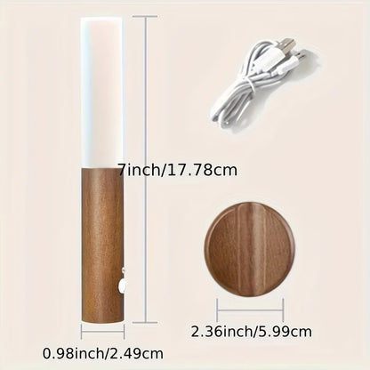 Smart Motion Sensor Night Light LED Rechargeable Magnetic Wall Lamp Portable for Hallway Bedroom Stairs Bathroom Cabinets Decor