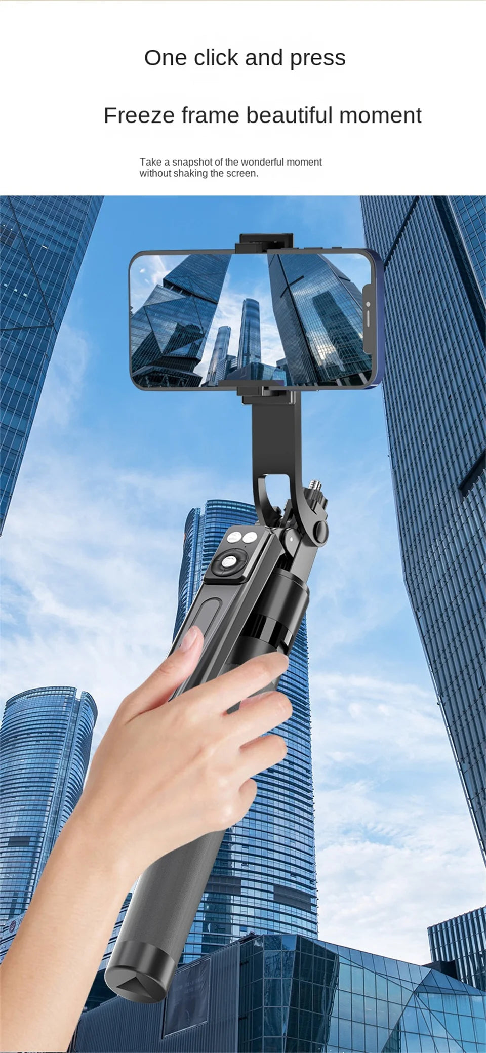 MEUYAG 170cm 360 ° rotation Selfie Stick with Wireless Bluetooth Extended Tripod with Remote Shutter for smartphone Android ios