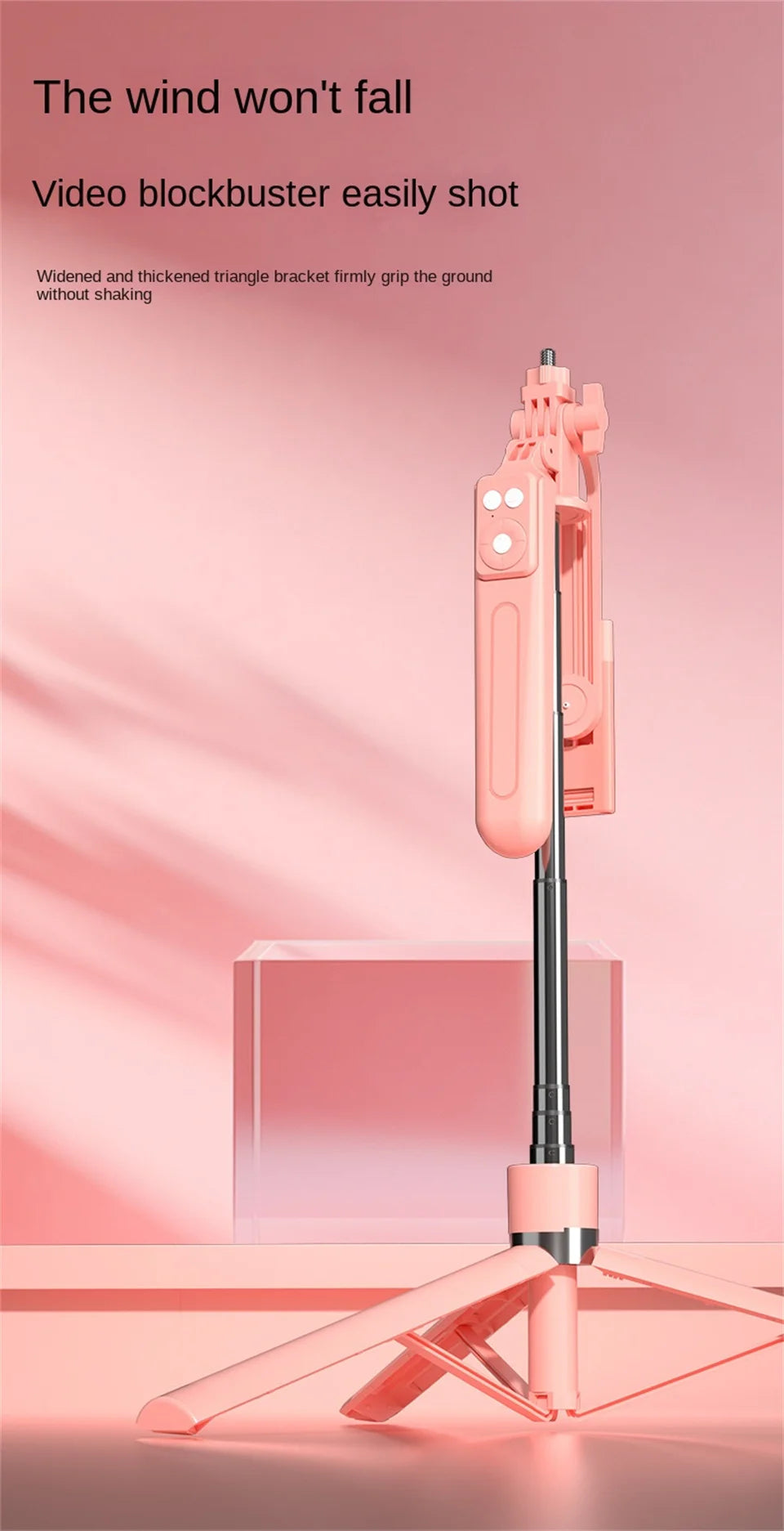 MEUYAG 170cm 360 ° rotation Selfie Stick with Wireless Bluetooth Extended Tripod with Remote Shutter for smartphone Android ios