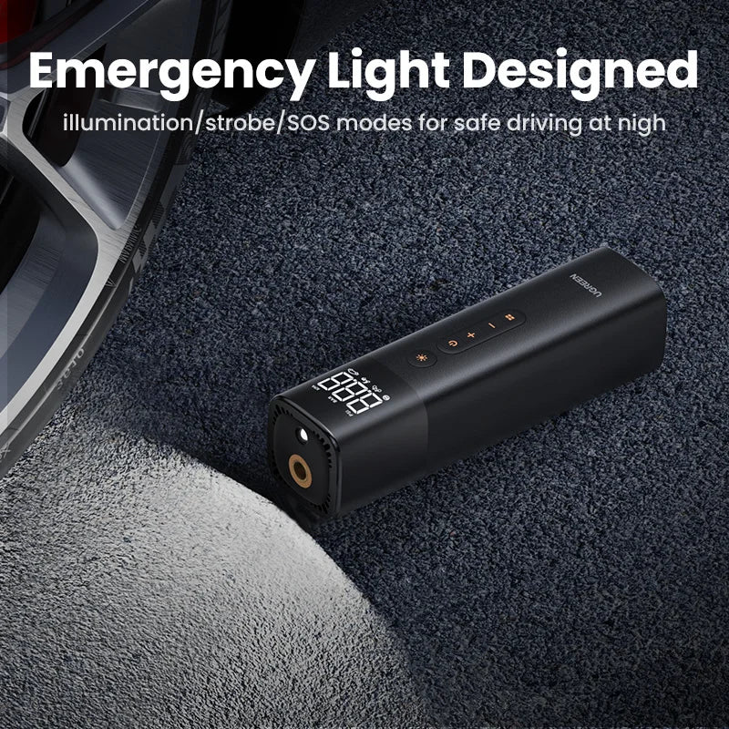 UGREEN Car Air Pump Portable Air Compressor for Car Motorcycles Bicycle Electric Tire Inflator with LCD Digital Display