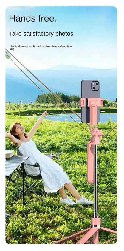 MEUYAG 170cm 360 ° rotation Selfie Stick with Wireless Bluetooth Extended Tripod with Remote Shutter for smartphone Android ios