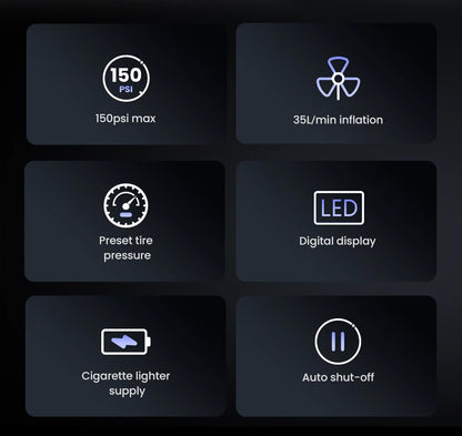 UGREEN Car Air Pump Portable Air Compressor for Car Motorcycles Bicycle Electric Tire Inflator with LCD Digital Display