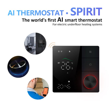 Smart Thermostat for House Electric Floor Heating WiFi AC thermostat with AI Smart Learning APP Control LED Digital Touch Screen