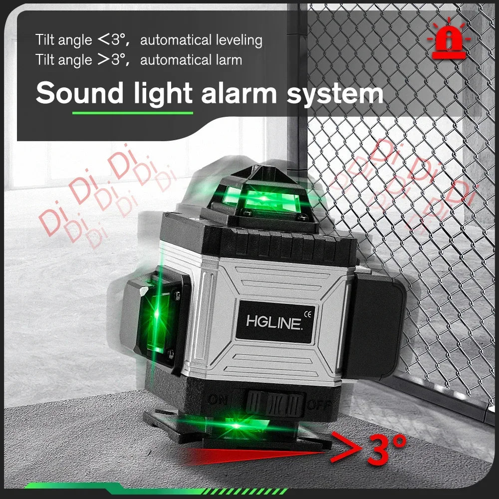 HGLINE Professional 16 Lines Laser Level With APP Remote Control Selfleveling 360° Horizontal And Vertical Laser Level