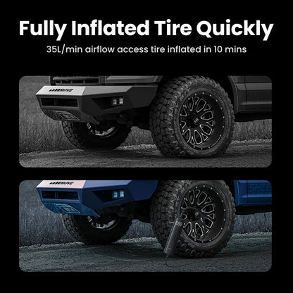 UGREEN Car Air Pump Portable Air Compressor for Car Motorcycles Bicycle Electric Tire Inflator with LCD Digital Display