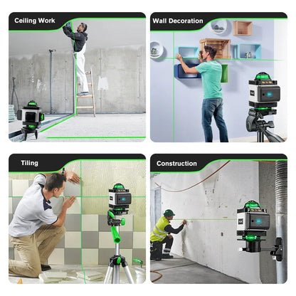 HGLINE Professional 16 Lines Laser Level With APP Remote Control Selfleveling 360° Horizontal And Vertical Laser Level