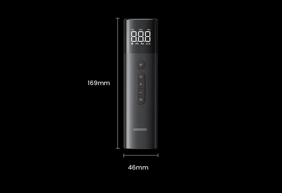 UGREEN Car Air Pump Portable Air Compressor for Car Motorcycles Bicycle Electric Tire Inflator with LCD Digital Display