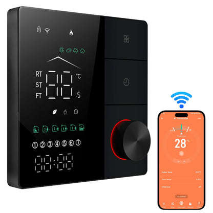 Smart Thermostat for House Electric Floor Heating WiFi AC thermostat with AI Smart Learning APP Control LED Digital Touch Screen