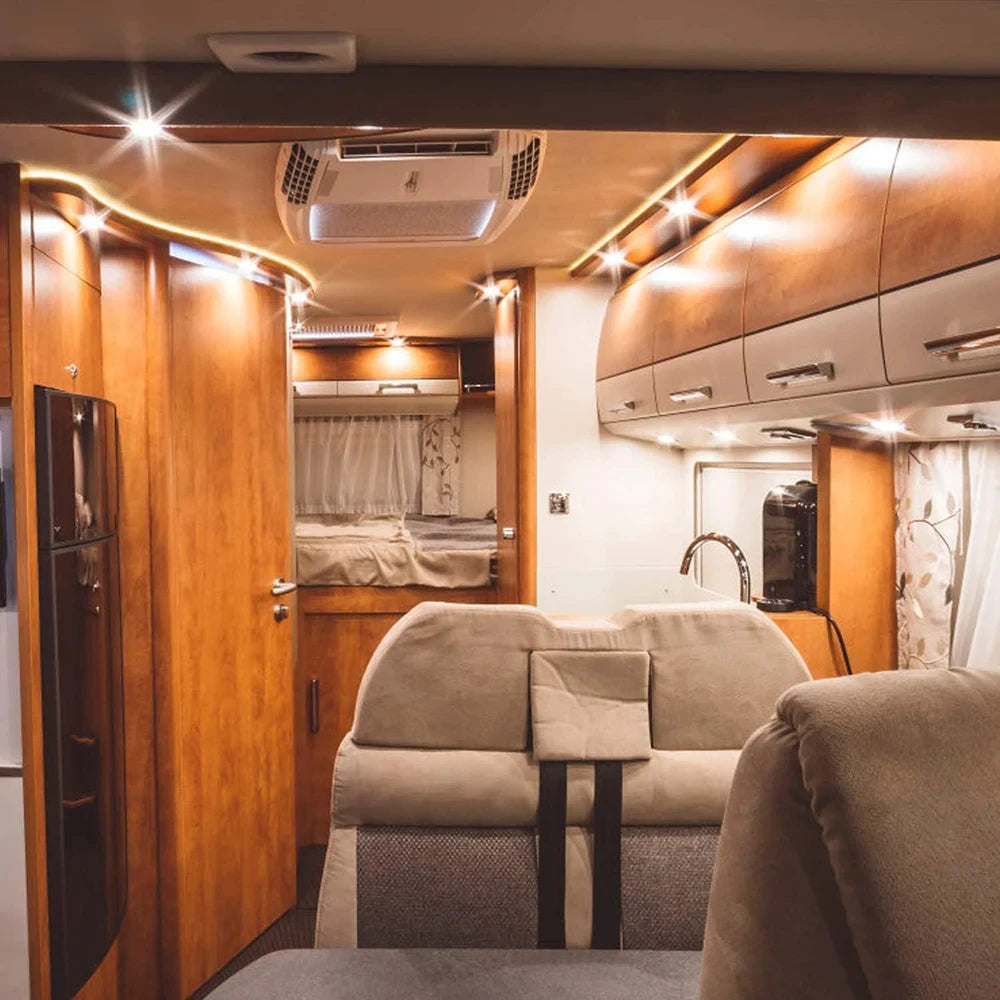 RV Interior Camper Reading Roof Lights 12V Recessed LED Ceiling Lights Panel Motorhome RV Ceiling Lamps Caravan Boat Downlights